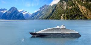 Scenic Eclipse II in New Zealand. The luxury cruise ship will spend much of the next year in Australasia.