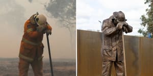 ‘I put my head down to get a breath’:A moment plucked from a bushfire gains immortality