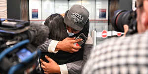 There were emotional scenes at Auckland airport in April 2021 as the first travel bubble flight from Australia landed.