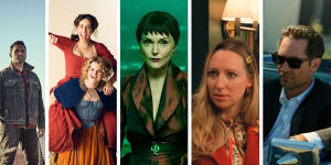 What to watch in July (from left):Rob Collins in Firebite,Claire Lovering and Danielle Walker in Gold Diggers,Miranda Richardson in Good Omens,Anna Konkle in The Afterparty and Manuel Garcia-Rulfo in The Lincoln Lawyer.