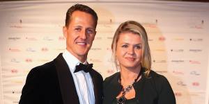 Michael Schumacher and wife Corinna in 2013. She has fiercely protected her husband’s privacy since a skiing accident.
