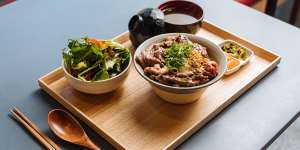 Pick and mix from 20 varieties of Japanese donburi (rice bowl dish). 