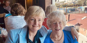 Sue Williams (left) and her mum,Edna.
