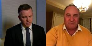 9News politics reporter Jonathan Kearsley spoke to Deputy Prime Minister Barnaby Joyce from his hotel room in the US after he tested positive for COVID-19.