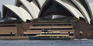 A new Emerald class ferry on Sydney Harbour.