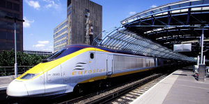 The Eurostar fast train.