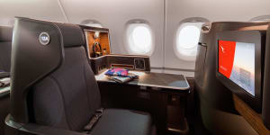 Airline review:Qantas’ superjumbo business class is king of comfort