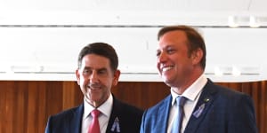 Queensland Premier Steven Miles and his deputy,Treasurer Cameron Dick.