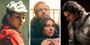 Top streaming in August (from left):Money Heist:Korea – Joint Economic Area,Rafe Spall and Esther Smith in Trying and Fabien Frankel stars in House of the Dragon.