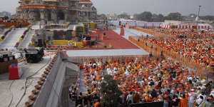 Narendra Modi’s inauguration of a controversial Hindu temple was seen as the unofficial start of his re-election campaign.