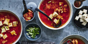 Adam Liaw’s pork and kimchi soup.