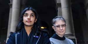 Anjali Sharma,with “litigation guardian” Sister Brigid Arthur,joined seven other teens to take the federal government to court.