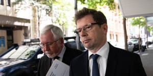 Neil Harley,another former chief of staff for Gladys Berejiklian leaves ICAC after giving evidence on Tuesday.