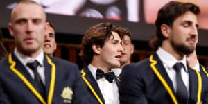 Errol Gulden of the Swans is seen during the 2023 AFL Awards in Melbourne