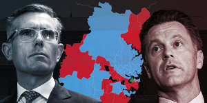 NSW votes 2023:electorate map composite