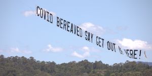 He was asked to fly a banner over the Australian bush – and flew into a UK political storm