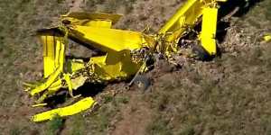 The pilot of a crop duster aircraft has died after losing altitude and crash-landing into a paddock.