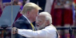 'Namaste Trump':India's nationalist leader holds huge rally for US President's visit