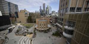 The amphitheatre of Melbourne University’s Student Precinct.