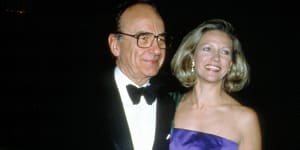 Mrs Murdoch No.2:Rupert and second wife Anna in 1989.