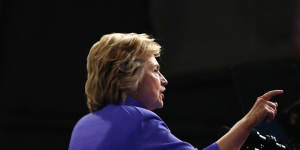 Hillary Clinton speaks at a campaign event in Scranton,Pennsylvania. 