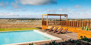 Guests can swim in two pools.