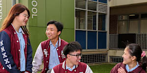 Thien Ngan Pham,Dac Huy Thuong Nguyen,Hoang Son Vu,and Do Thuong Thuong Nguyen are part of Cabramatta High School’s bumper HSC Vietnamese cohort. 