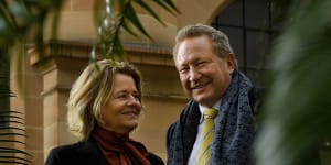 Andrew Forrest and wife Nicola.