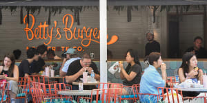 Betty’s Burgers at ICC Darling Harbour,Sydney.