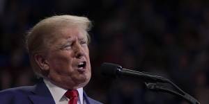 Trump accuses FBI of corruption and election interference at first rally since raid