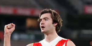 Logan McDonald kicked three goals in the Swans’ win.