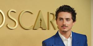 Timothee Chalamet arrives at the 98th Academy Awards Oscar nominees luncheon last month.