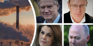 Climate change sceptics Climate change homepage image Andrew Bolt,Tim Blair,Peta Credlin and Chris Kenny.
