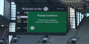 The Sheffield Shield game between Victoria and Western Australia at the MCG was abandoned due to safety concerns over the pitch.