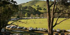 When cars nosed the boundary,blowing their horns in gladness