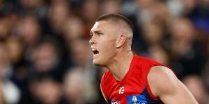 Adam Tomlinson during the Demons’ semi-final clash with Carlton.