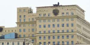 A Pantsir missile system stationed on the roof of the Russian Defence Ministry’s building in Moscow.