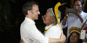 ‘I promised to come to your forest’:Macron honours tribal chief,reveals $1.6b plan to protect the Amazon