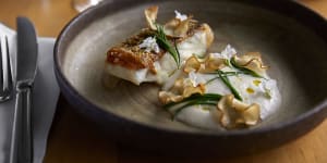 Go-to dish:Murray cod with Jerusalem artichoke and samphire.