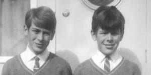 Bill (on right) with his brother Wayne not long before the road accident.