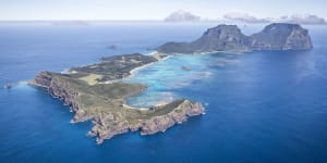 Lord Howe Island is a tiny Australian island in the Tasman Sea with sandy beaches,subtropical forests and clear waters. 