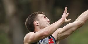 Liam Reidy takes a mark during round six of the VFL season.