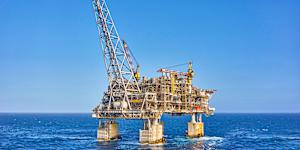 A gas platform off the coast of Western Australia.