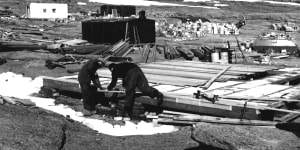 From the Archives,1959:Australia's Mawson polar base struck by hurricane