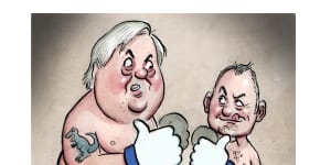 Clive Palmer and Simon Holmes a Court.