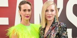 With actor Sarah Paulson,who likens Blanchett to mercury,“constantly moving and shape-shifting”.