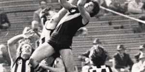 High flyer:Geoff Raines was one of the game’s best midfielders in the early 1980s.