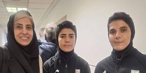 The three Iranian team members who left on Saturday. There were three players left in Australia on Sunday.