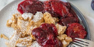 The"schmarrn"in kaiserschmarrn means roughly"mess"or"shredded". 