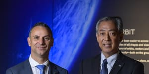 Enrico Palermo,head of the Australian Space Agency and Dr Hiroshi Yamakawa,president of the Japan Aerospace Exploration Agency.